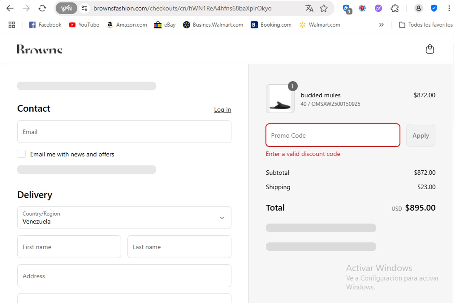 Browns Fashion promo code screenshot showing code 20BROWNS applied at Browns Fashion checkout page. Uploaded by SimplyCodes community member FrancyB on Aug 5, 2025