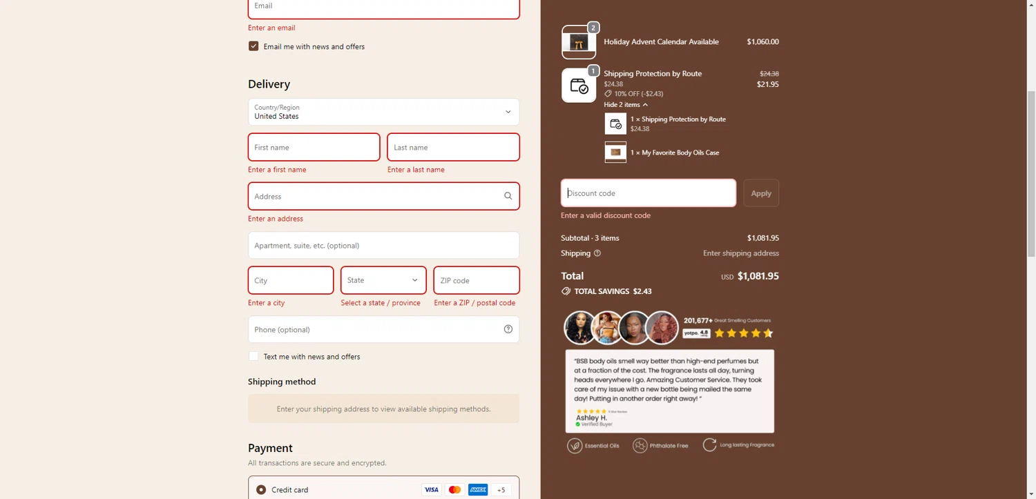 Brown Sugar Babe discount code screenshot showing code BRITT applied at Brown Sugar Babe checkout page. Uploaded by SimplyCodes community member EpicEagle816 on Nov 27, 2025