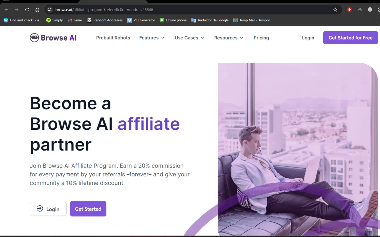 Browse AI checkout page showing Browse AI promo code box | Screenshot taken by SimplyCodes community member on Jul 5, 2024