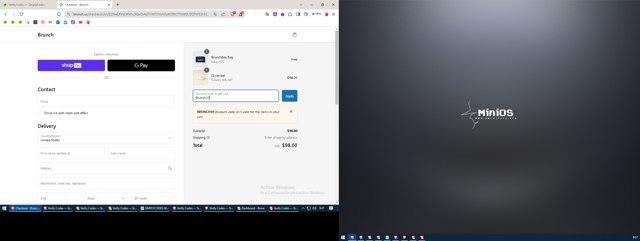 Brunch checkout page showing Brunch promo code box | Screenshot taken by SimplyCodes community member on May 14, 2024