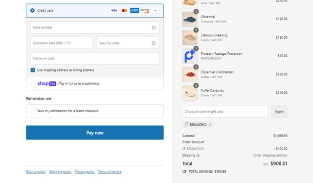 Brunch checkout page showing Brunch promo code box | Screenshot taken by SimplyCodes community member on Apr 17, 2024