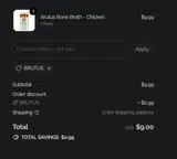 BRUTUS coupon verification screenshot