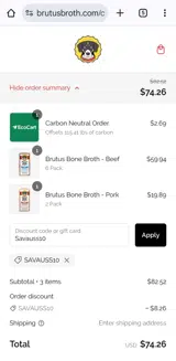 Savauss10 coupon verification screenshot