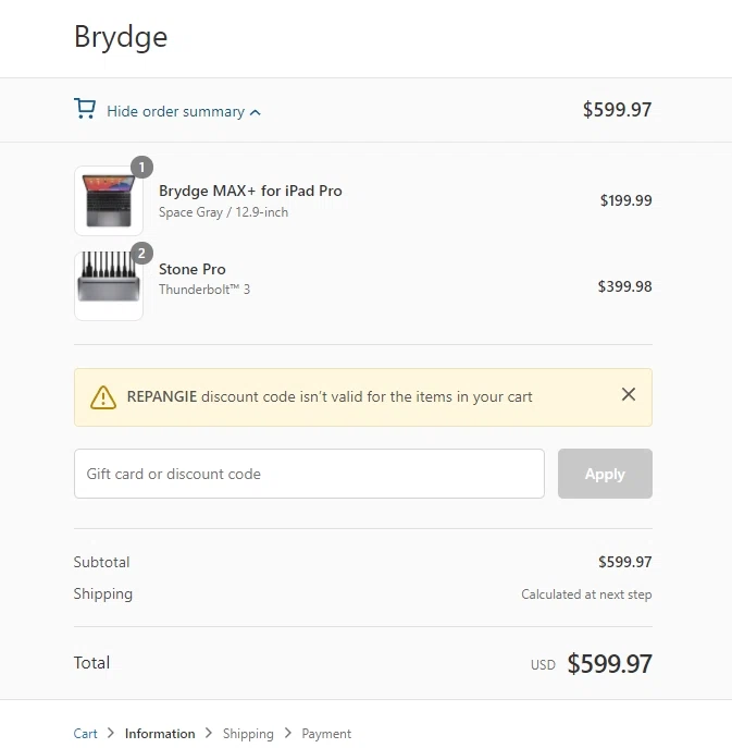 how to use Brydge coupons