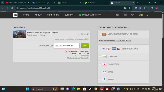 Brydge checkout page showing Brydge promo code box | Screenshot taken by SimplyCodes community member on Jun 1, 2025