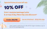 JULY10 coupon verification screenshot