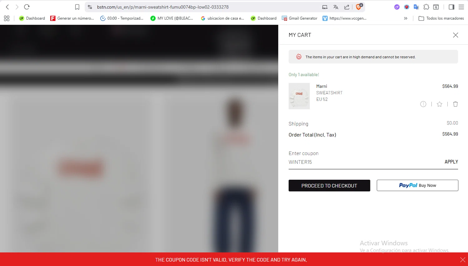 BSTN coupon code screenshot showing code WINTER15 applied at BSTN checkout page. Uploaded by SimplyCodes community member VoucherFalcon3942 on Dec 6, 2025
