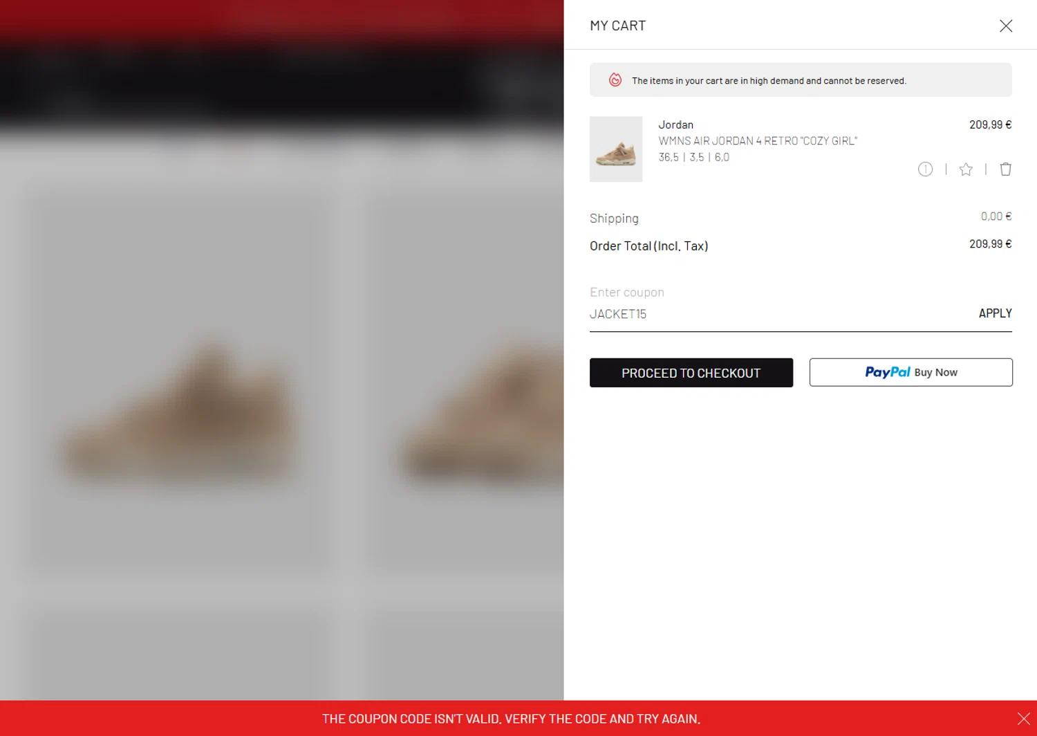 BSTN coupon code screenshot showing code JACKET15 applied at BSTN checkout page. Uploaded by SimplyCodes community member VoucherFinder3467 on Nov 1, 2025