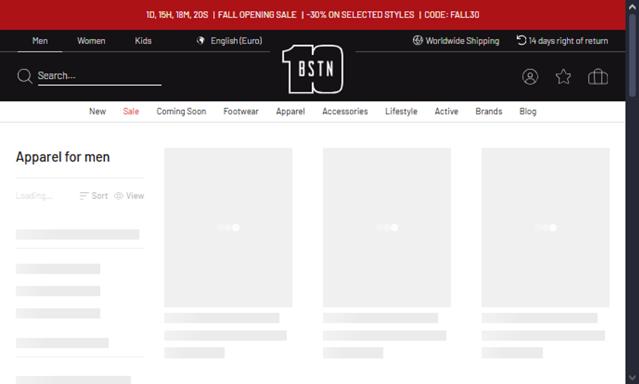 BSTN checkout page showing BSTN coupon code box | Screenshot taken by SimplyCodes community member on Sep 26, 2025