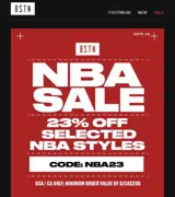 BSTN coupon verification screenshot