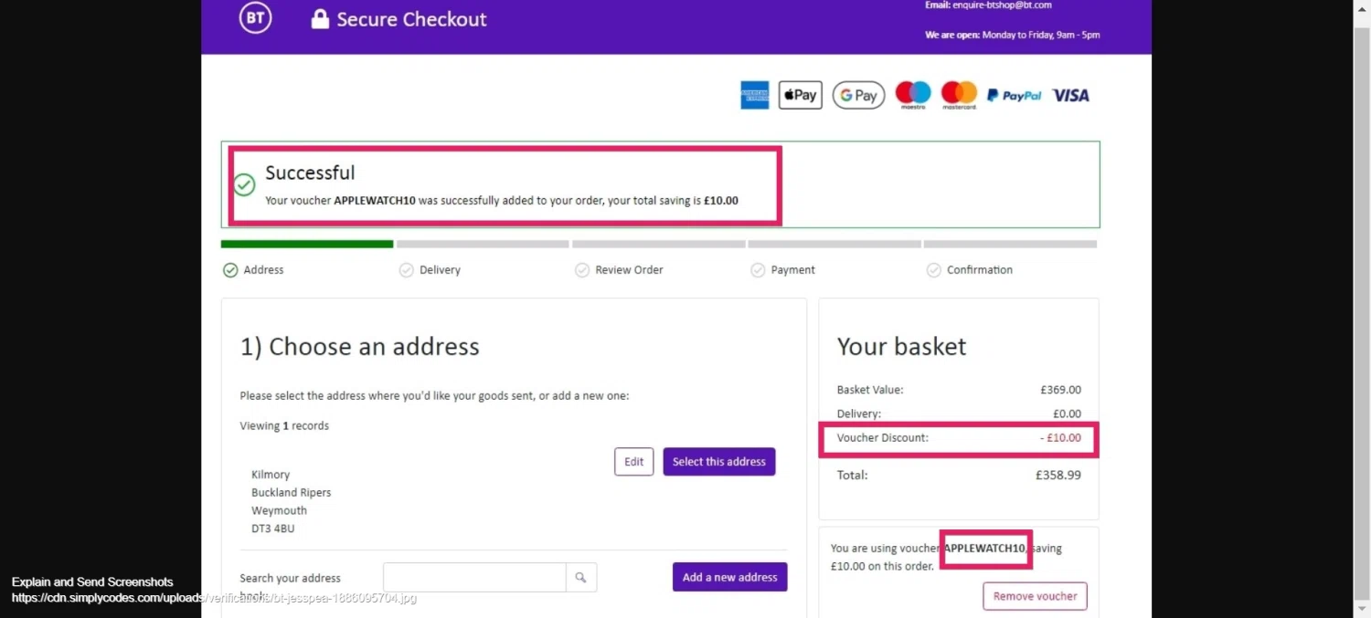 how to use BT Shop coupons