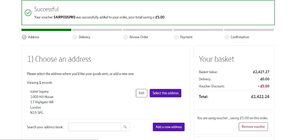 where to use BT Shop promo code box