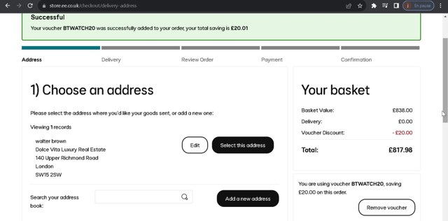 BT checkout page showing BT coupon code box | Screenshot taken by SimplyCodes community member on Aug 5, 2023