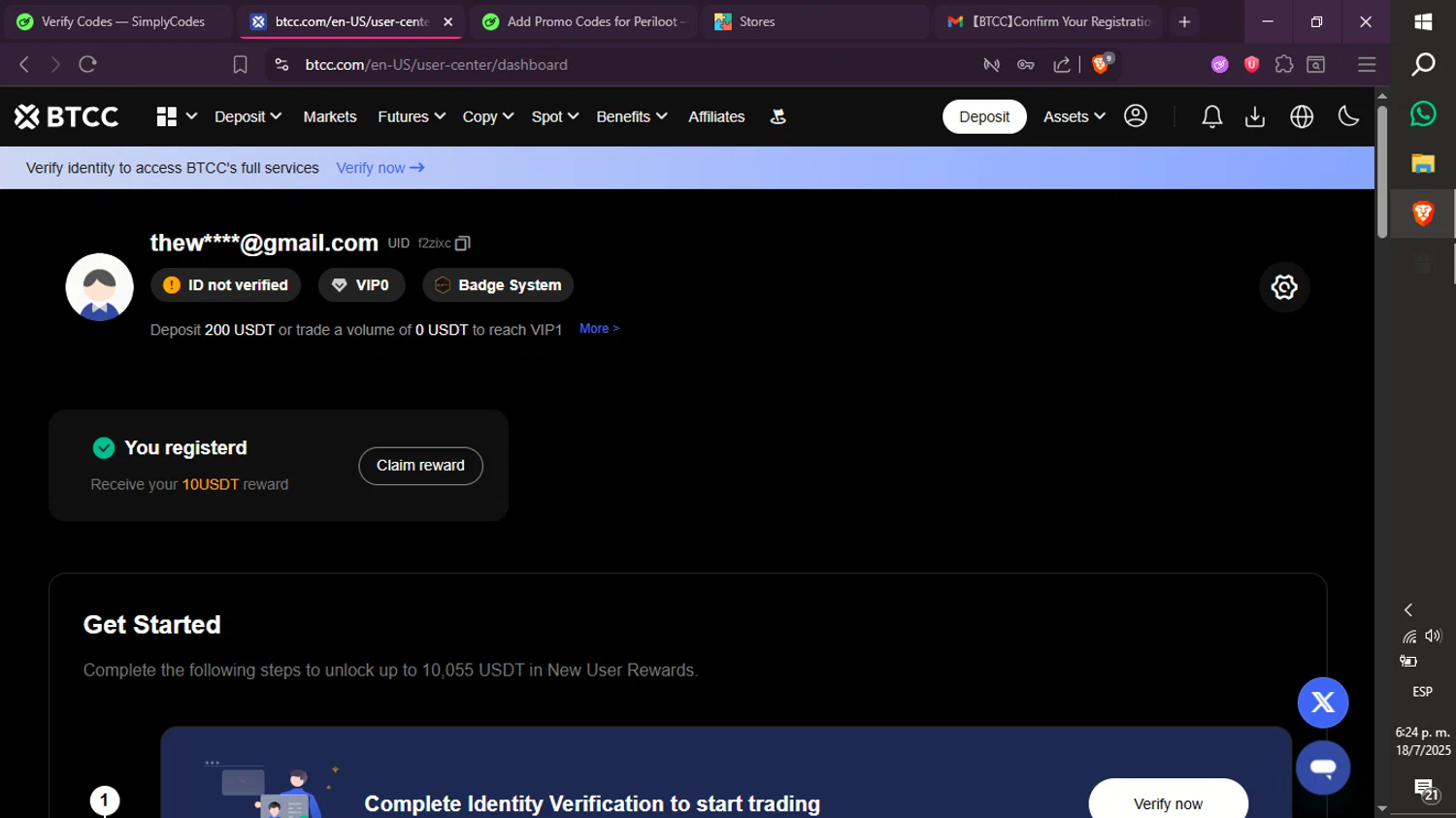 BTCC promo code screenshot showing code DKO6GY applied at BTCC checkout page. Uploaded by SimplyCodes community member xXdevoragoticas69Xx on Jul 18, 2025