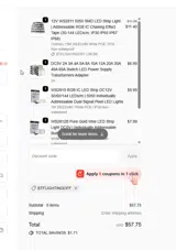 BTFLIGHTINGOFF coupon verification screenshot