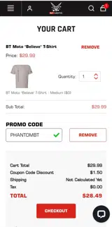 PHANTOMBT coupon verification screenshot