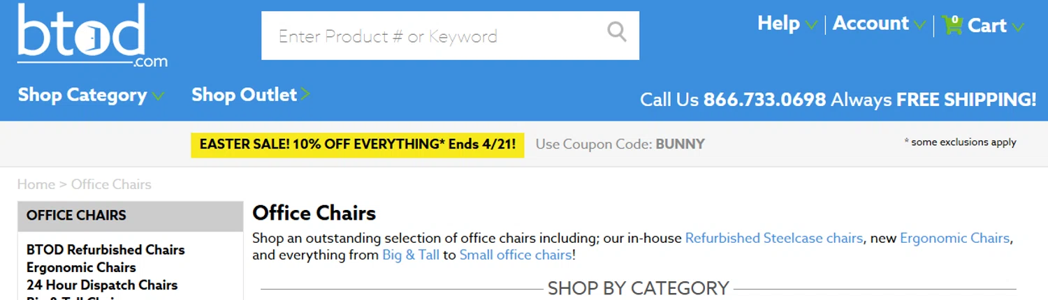 BTOD.com coupon code screenshot showing code bunny applied at BTOD.com checkout page. Uploaded by SimplyCodes community member salepmigajera on Apr 17, 2025