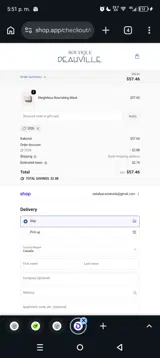 Boutique Deauville coupon verification screenshot