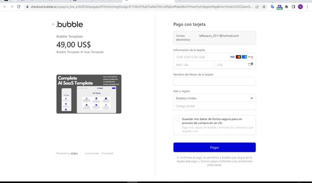 Bubble checkout page showing Bubble discount code box | Screenshot taken by SimplyCodes community member on Jun 17, 2023