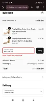 AMAZING18 coupon verification screenshot