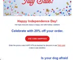 HAPPY4TH coupon verification screenshot