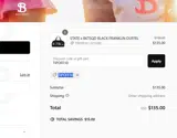 TIPOFF10 coupon verification screenshot