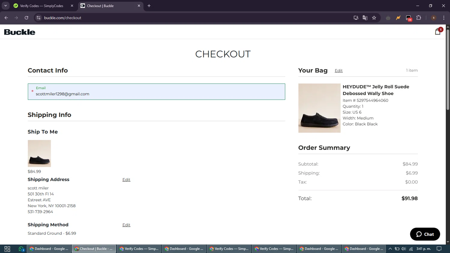 Buckle promo code screenshot showing code STARPLATINIUM applied at Buckle checkout page. Uploaded by SimplyCodes community member GoldSentinel1426 on May 2, 2025
