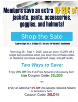 25LD10 coupon verification screenshot