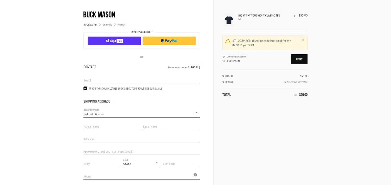 Buck Mason Discount Codes 50 Off September 2024
