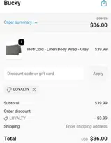 Loyalty coupon verification screenshot