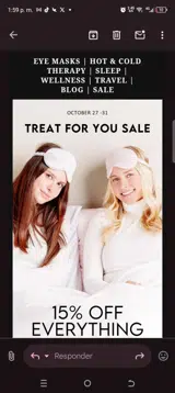 Treat coupon verification screenshot
