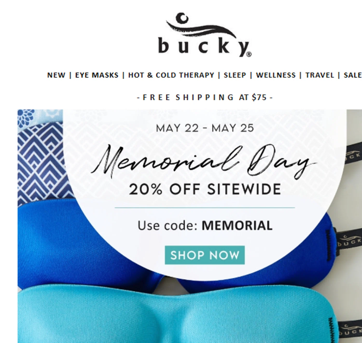Bucky promo code screenshot showing code MEMORIAL applied at Bucky checkout page. Uploaded by SimplyCodes community member valeriaantonieta on May 22, 2026