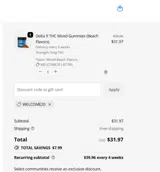 welcome20 coupon verification screenshot