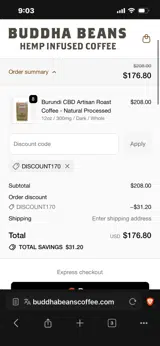 DISCOUNT170 coupon verification screenshot