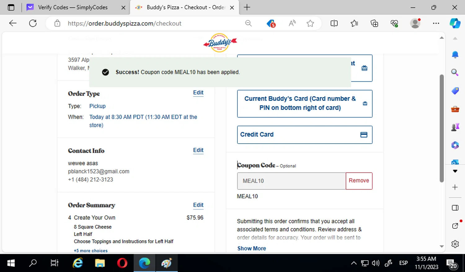 how to use Buddy's Pizza coupons