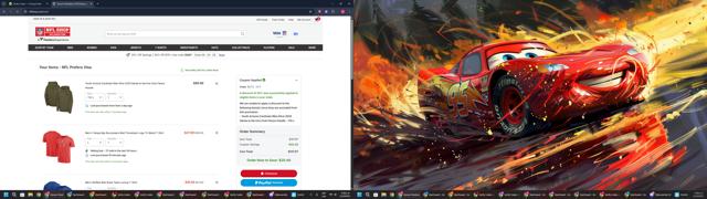 Buffalo Bills checkout page showing Buffalo Bills promo code box | Screenshot taken by SimplyCodes community member on Oct 5, 2025