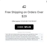 Buffalo Bills coupon verification screenshot