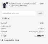 Buffalo Bisons coupon verification screenshot