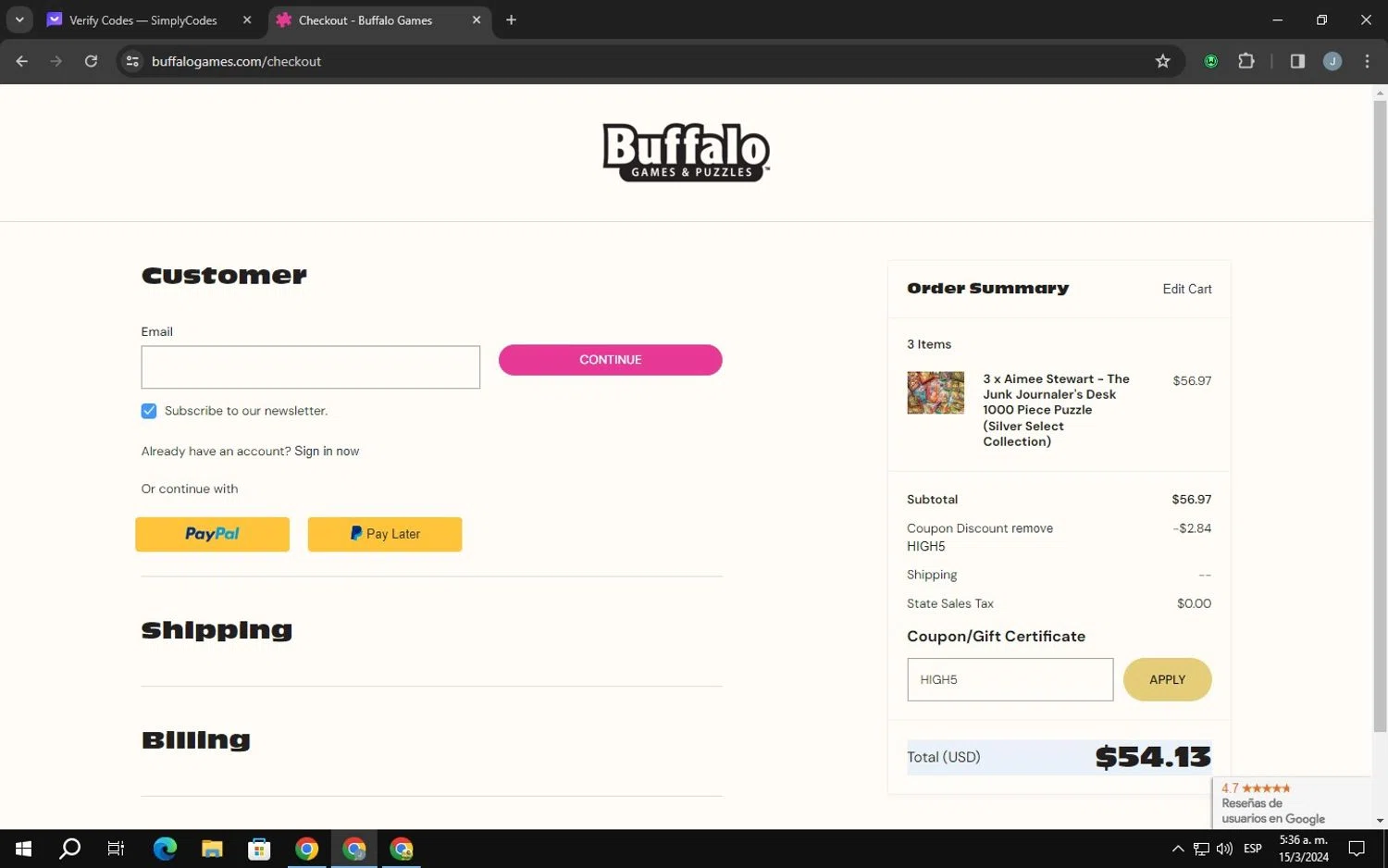 how to use Buffalo Games coupons