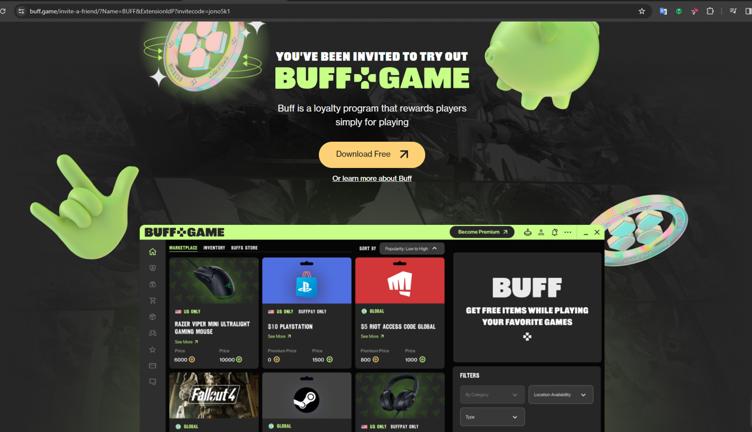 BUFF.GAME w/Code Coupons & Discounts March 2026