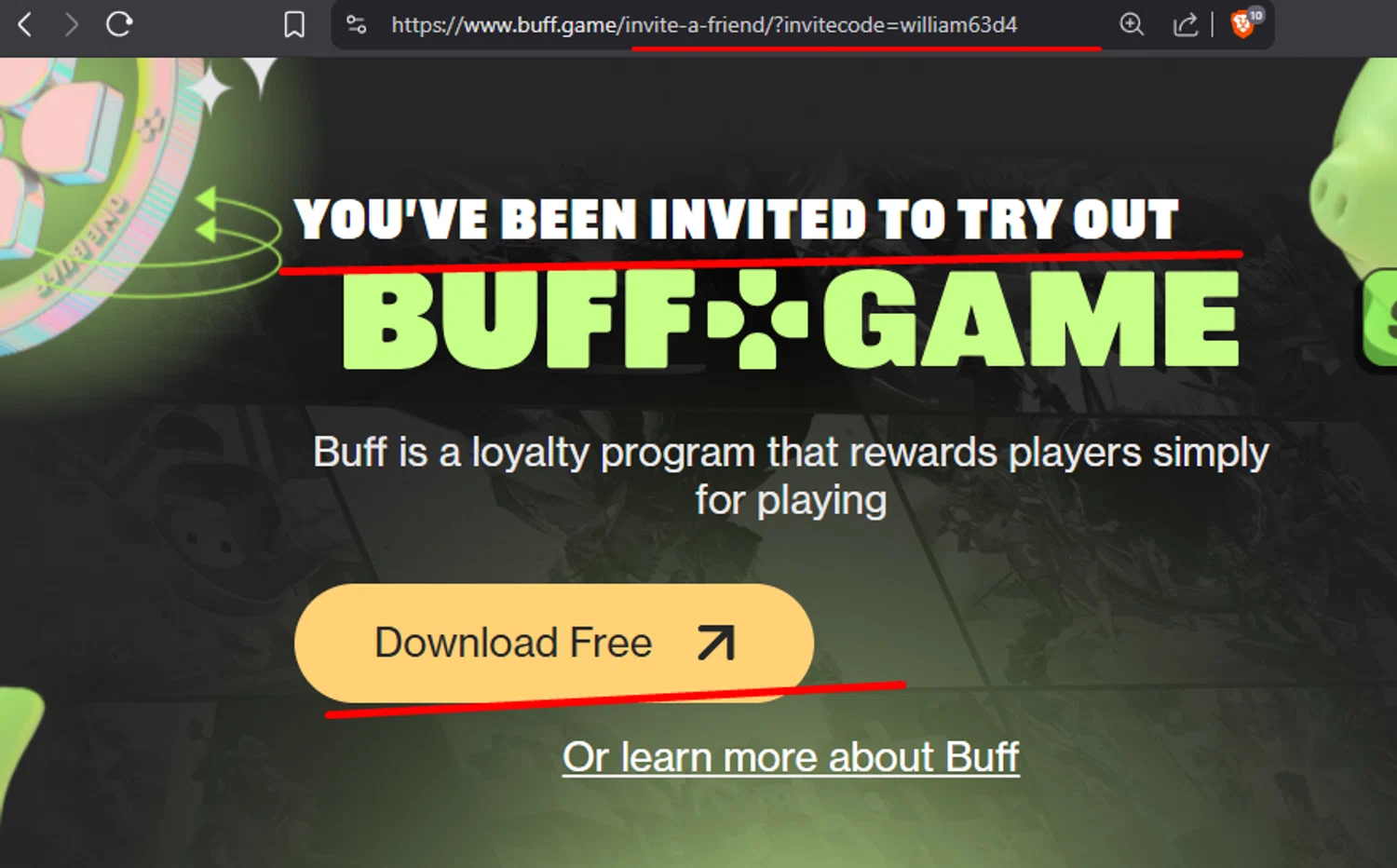 BUFF.GAME promo code screenshot showing code william63d4 applied at BUFF.GAME checkout page. Uploaded by SimplyCodes community member carmennoviko on Dec 20, 2025