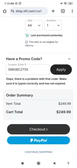 398GBCZ73S coupon verification screenshot