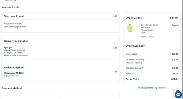 Build A Bear US checkout page showing Build A Bear US promo code box | Screenshot taken by SimplyCodes community member on Apr 15, 2025