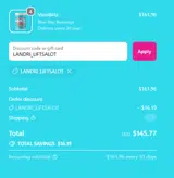 LANDRI_LIFTSALOT coupon verification screenshot