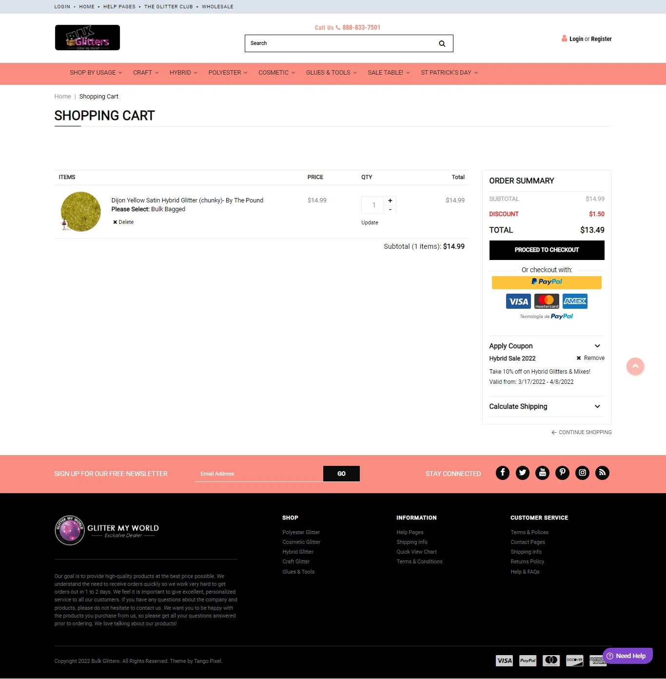 where to use Bulk Glitters promo code box