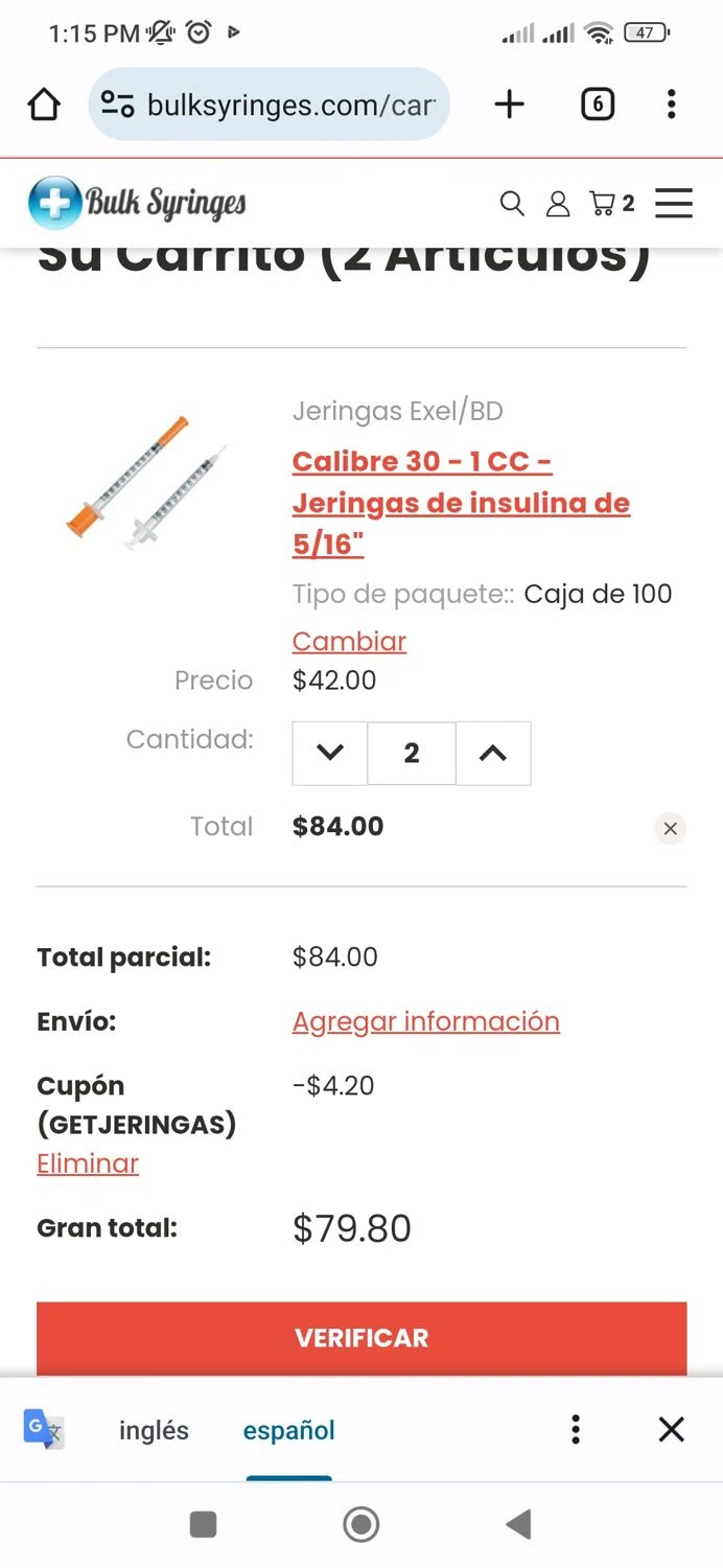 Bulk Syringes checkout page showing Bulk Syringes coupon code box | Screenshot taken by SimplyCodes community member on Oct 12, 2023
