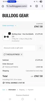 THEZULUFITNESS coupon verification screenshot