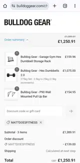 MATTDOESFITNESS coupon verification screenshot