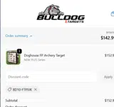 Bulldog Targets coupon verification screenshot