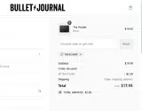 Bullet Journal coupon verification screenshot